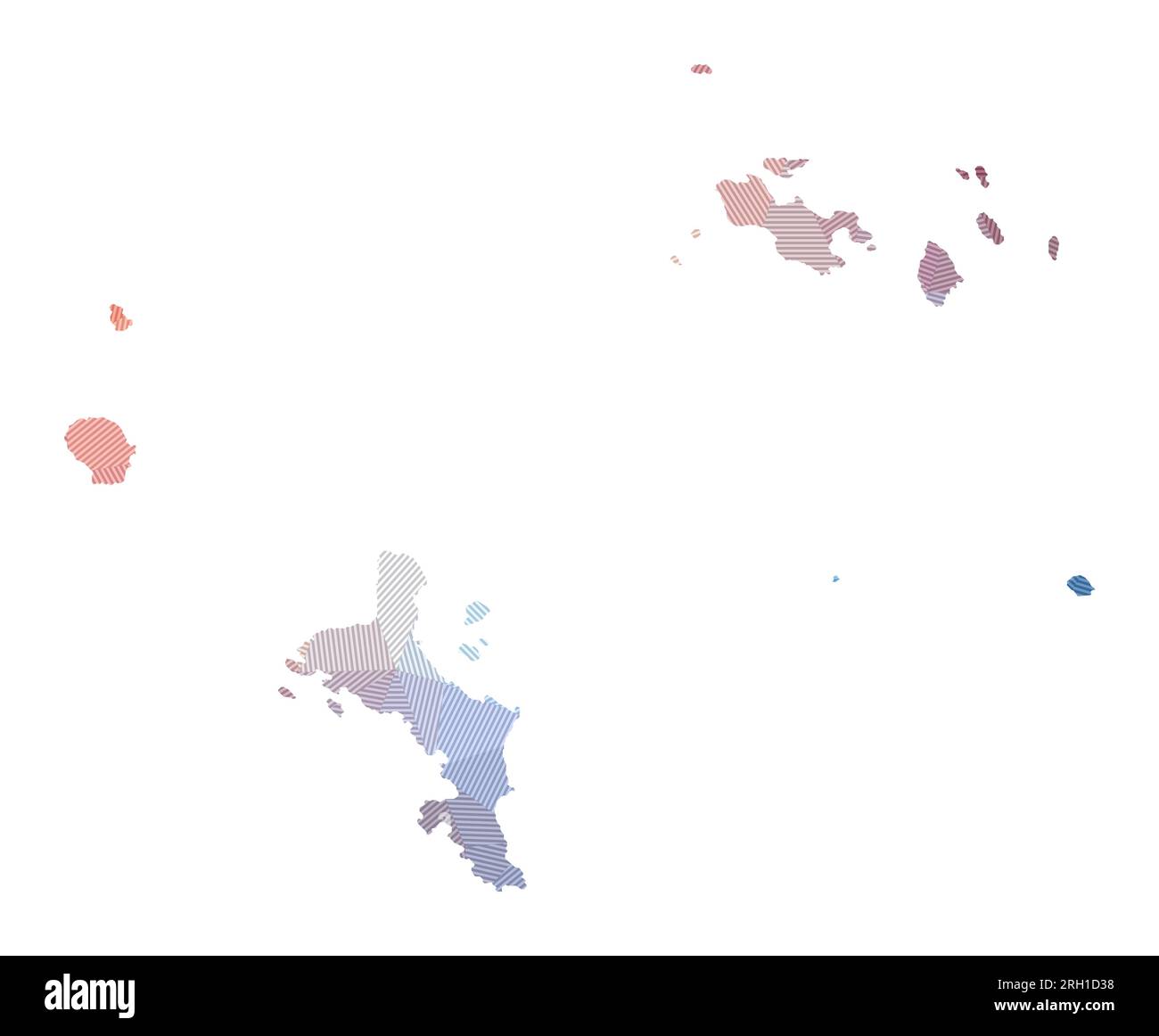 Carte de Seychelles. Illustration basse poly de l'île. Design géométrique avec rayures. Technologie, Internet, concept de réseau. Illustration vectorielle. Illustration de Vecteur
