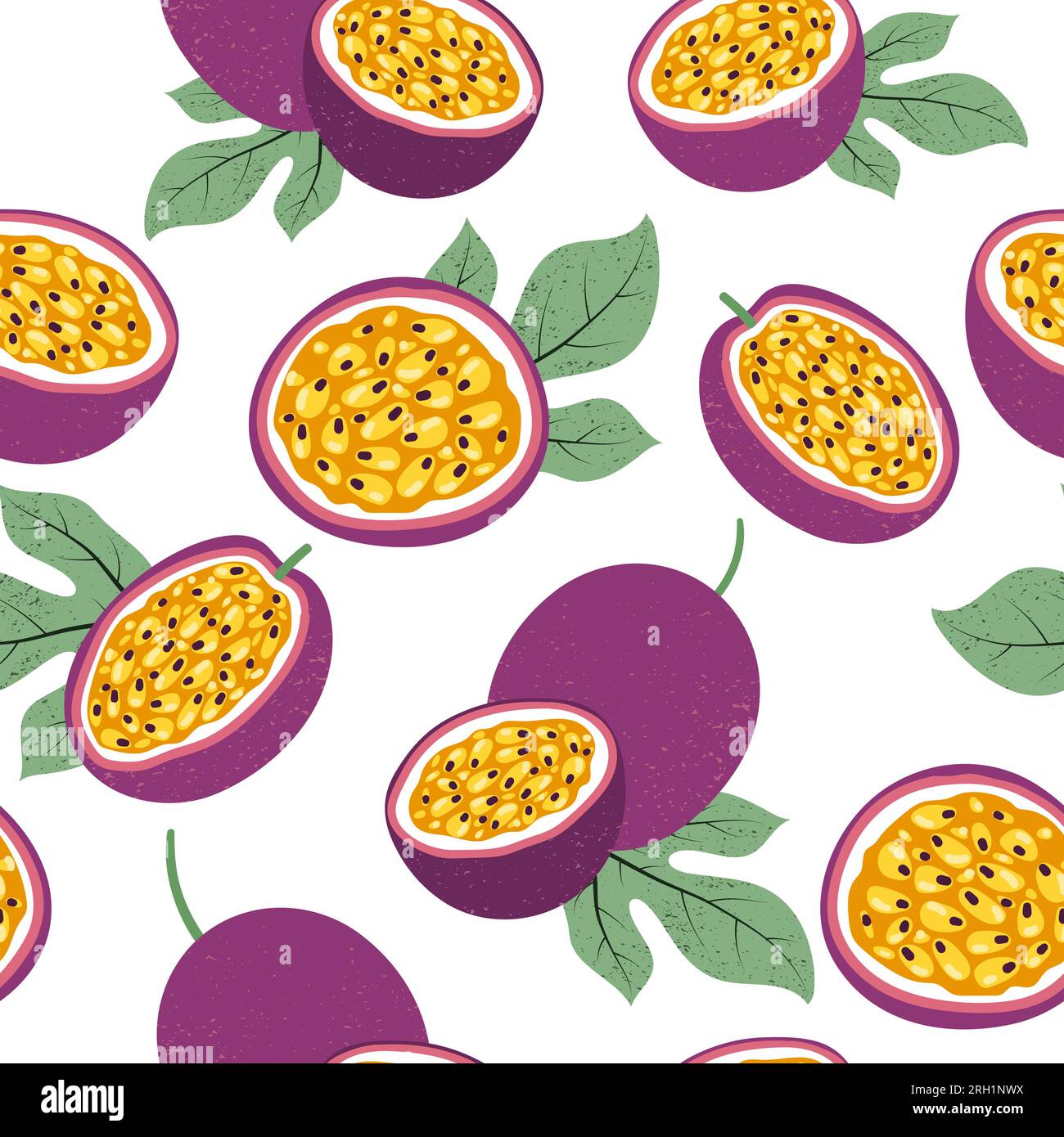 Motif fruit de la passion sans couture. Fond de fruit de vecteur. Illustration de Vecteur