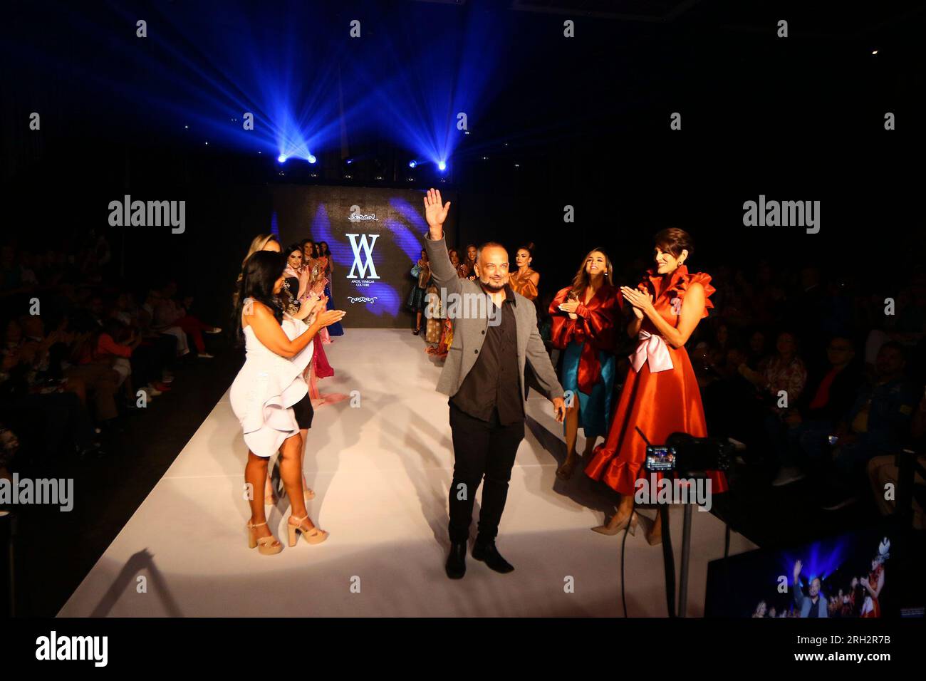 Valence, Carabobo, Venezuela. 12 août 2023. 12 août 2023. Présentation presse du concours de beauté Mme Universo Veneuela. Fabriqué dans les installations de l'hôtel Hesperia à Valence. Photo : Juan Carlos Hernandez (image de crédit : © Juan Carlos Hernandez/ZUMA Press Wire) USAGE ÉDITORIAL SEULEMENT! Non destiné à UN USAGE commercial ! Banque D'Images