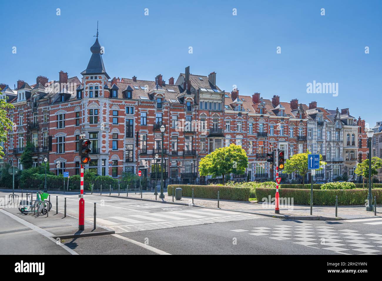 Palmerston maisons à Bruxelles Belgique Banque D'Images