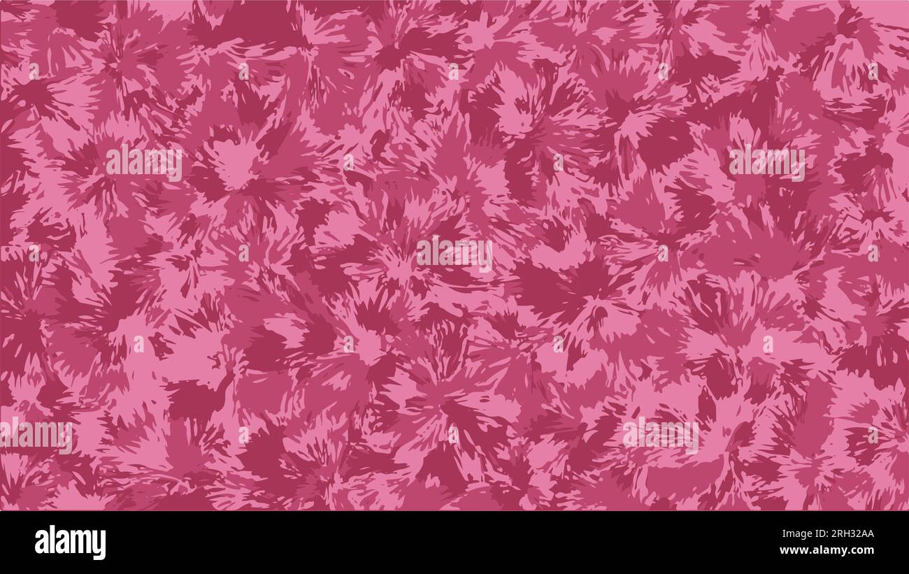 Motif de fond abstrait de thème floral en couleur viva magenta Pantone. Rose, rouge, bordeaux, fond magenta. Illustration de vecteur de fleur. Illustration de Vecteur