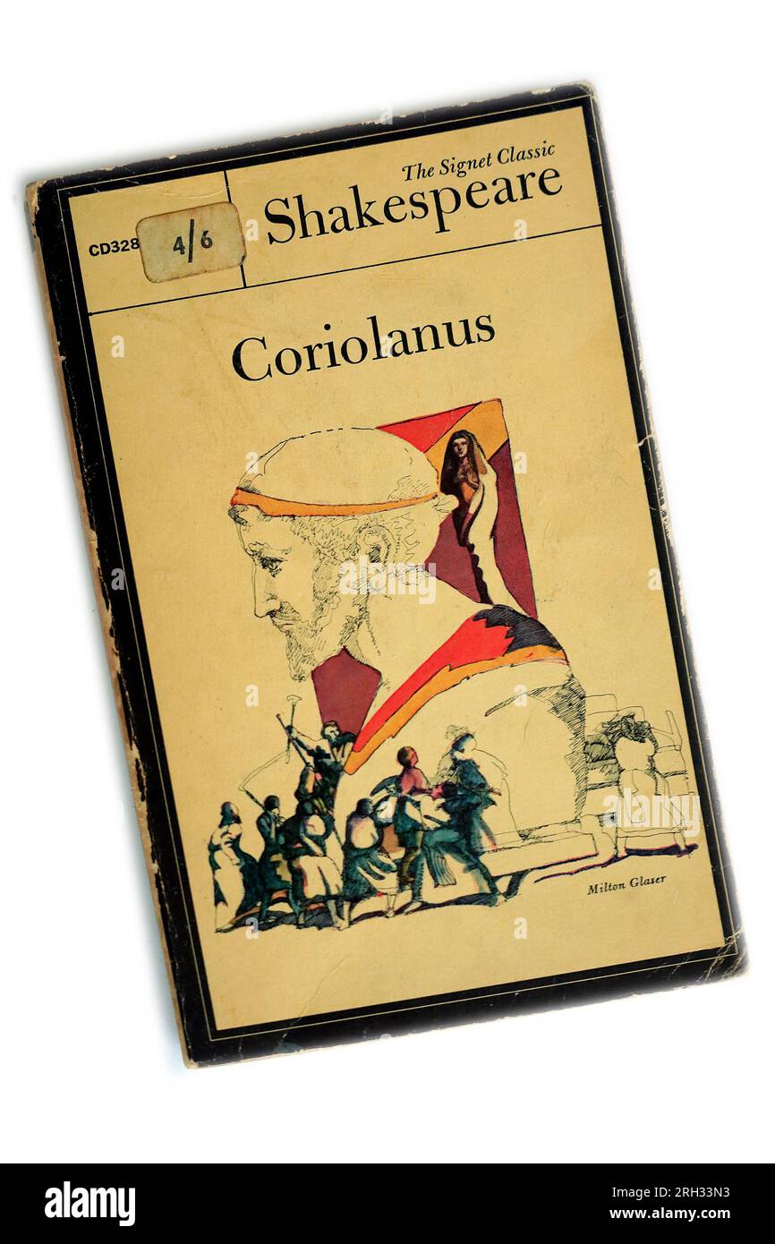 Coriolanus de William Shakespeare. Livre, configuration Studio. Août 2023 Banque D'Images