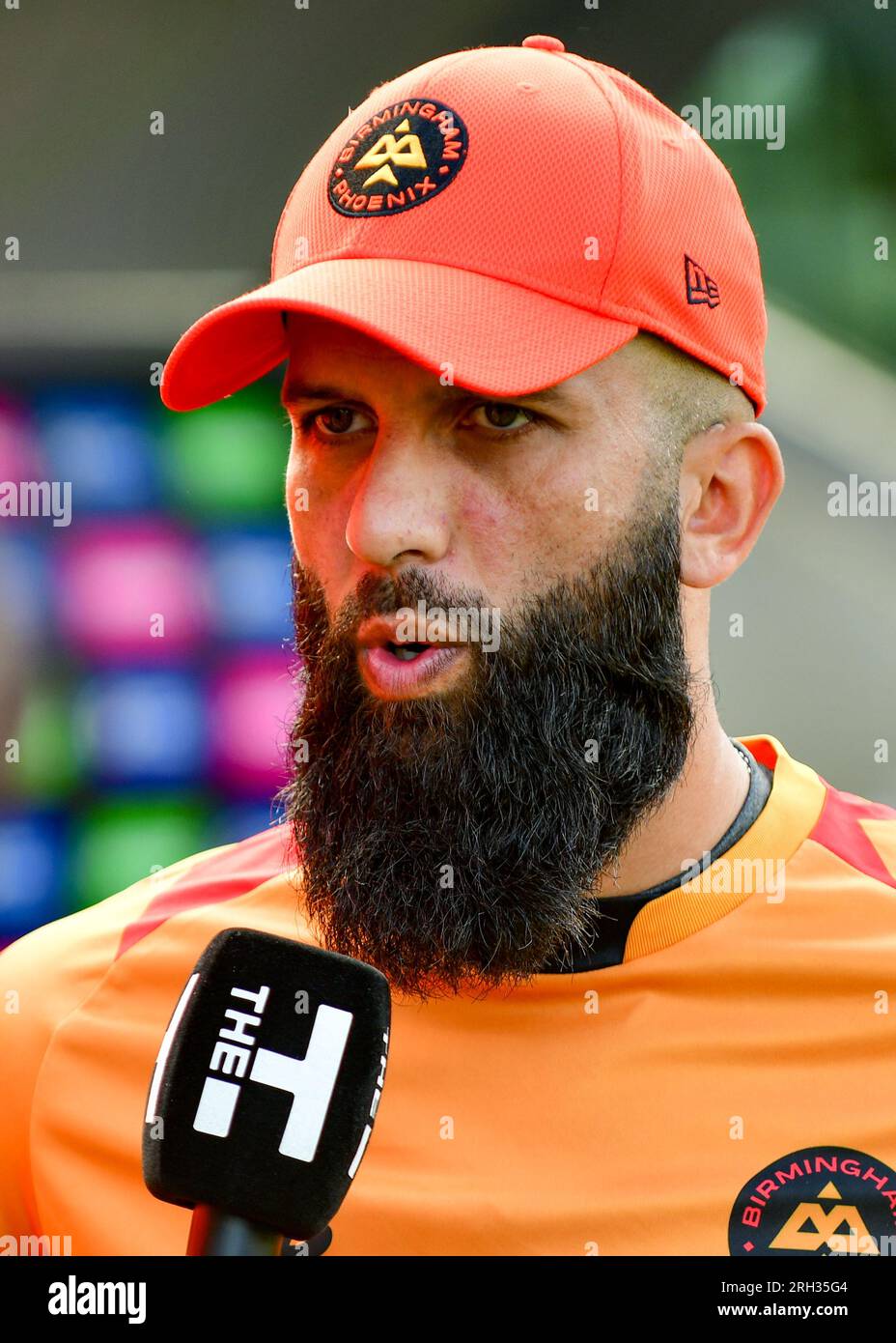 Birmingham, Royaume-Uni. 13 août 2023 - Edgbaston Cricket Ground, Birmingham. Événement : The 100 Double Header (hommes et femmes) : Birmingham Phoenix v Oval Invincibles. Légende : Mooen Ali - (Birmingham Phoenix) photo : Mark Dunn/Alamy Live News (Sports) Banque D'Images