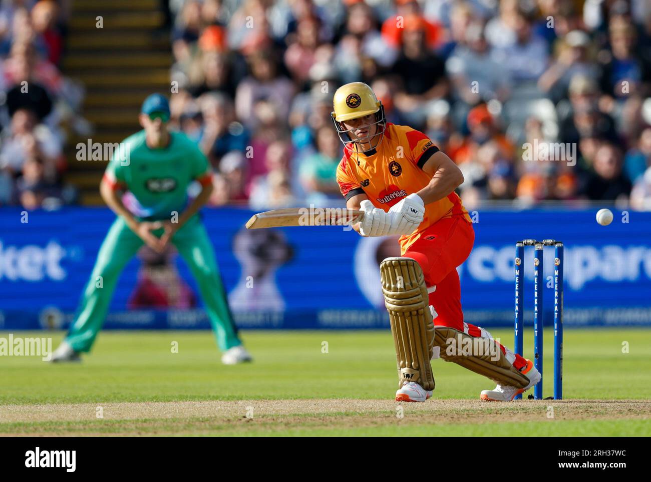 Edgbaston, Birmingham, Royaume-Uni. 13 août 2023. The Hundred Mens Cricket, Birmingham Phoenix versus Oval invincibles ; Will Smeed de Birmingham Phoenix Credit : action plus Sports/Alamy Live News Banque D'Images