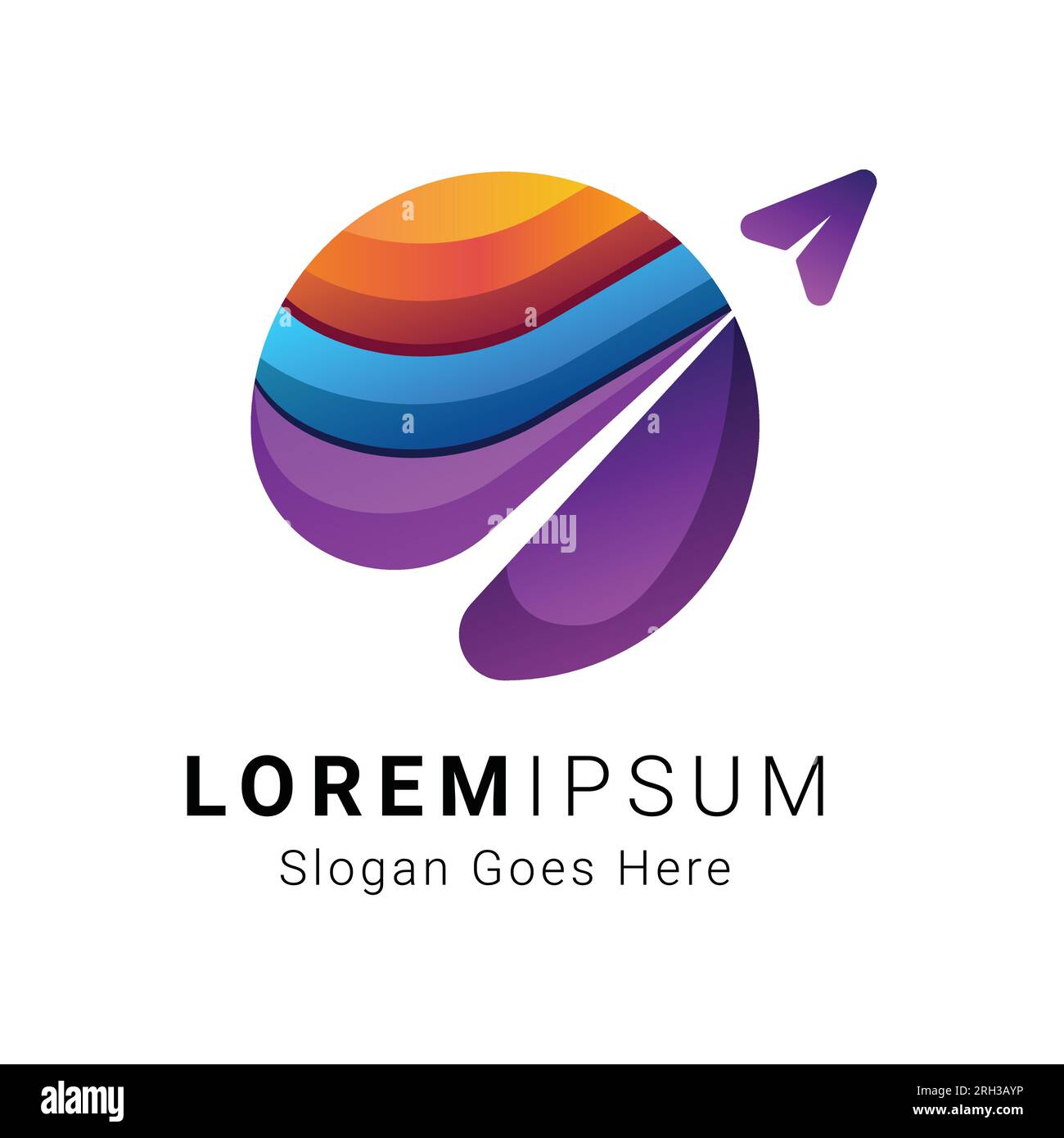 Logo moderne abstrait de Voyage Design logo d'agence de voyage logotype Illustration de Vecteur