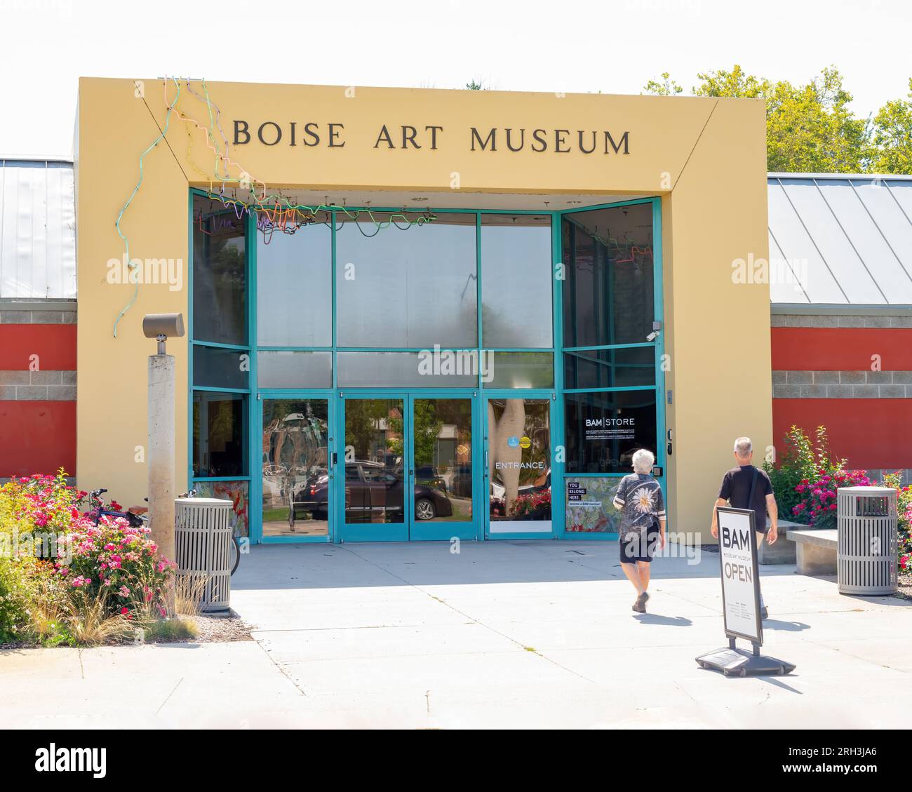 Musée d'art à Boise Idaho devant le bâtiment Banque D'Images