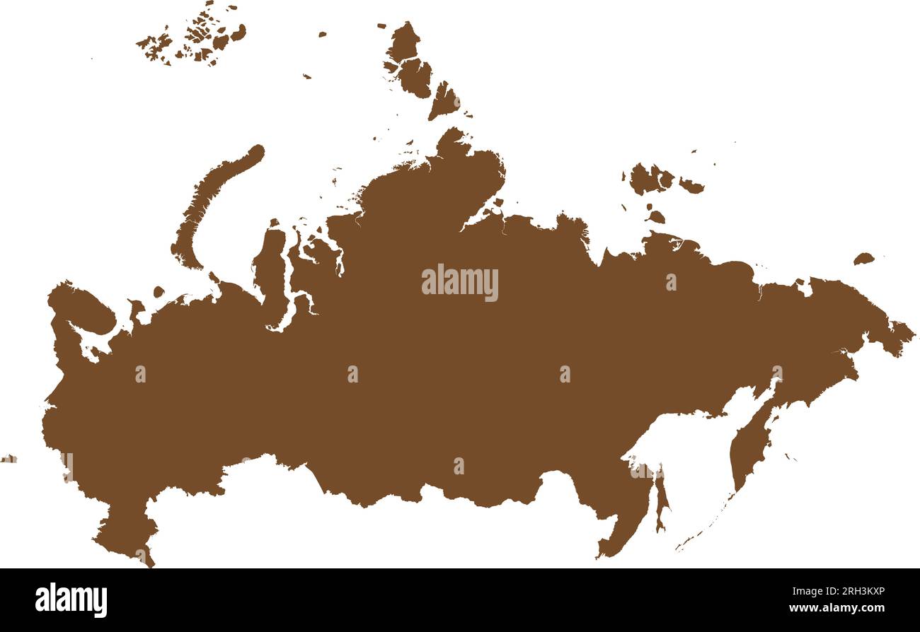 Carte couleur CMJN MARRON de LA RUSSIE Illustration de Vecteur