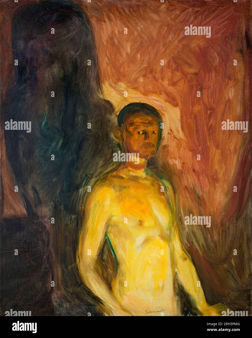Autoportrait en enfer, 1903, Munch Banque D'Images