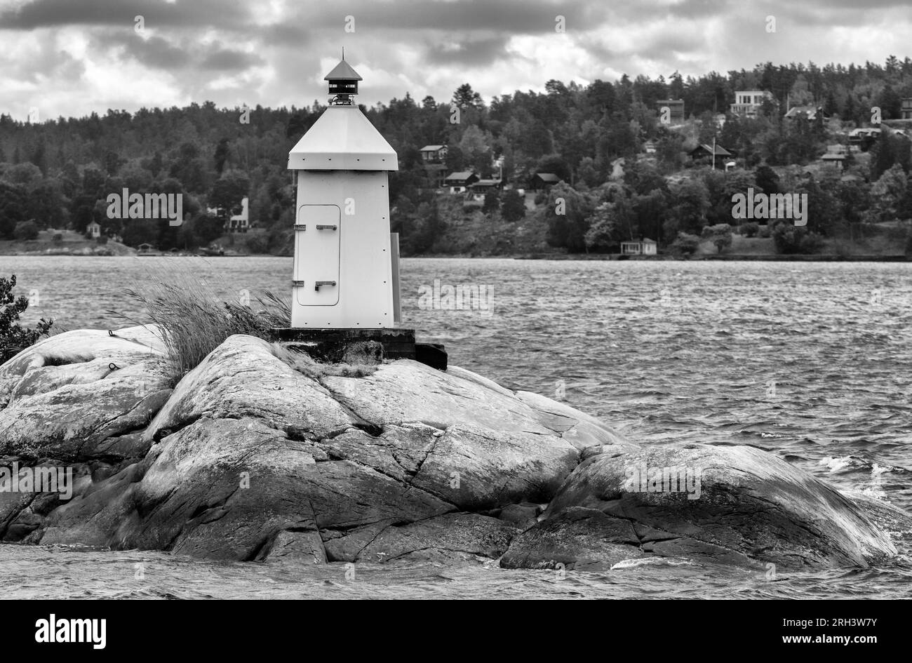 Phare, Vaxholm, archipel de Stockholm, Suède, Scandinavie Banque D'Images