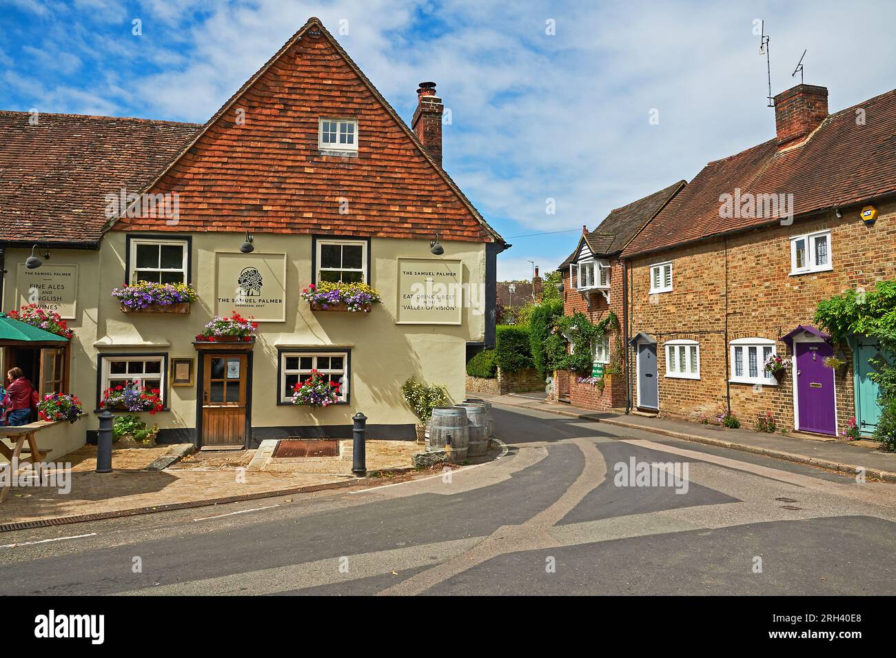 Pub anglais traditionnel 'The Samuel Palmer' dans le village Kent de Shoreham. Banque D'Images