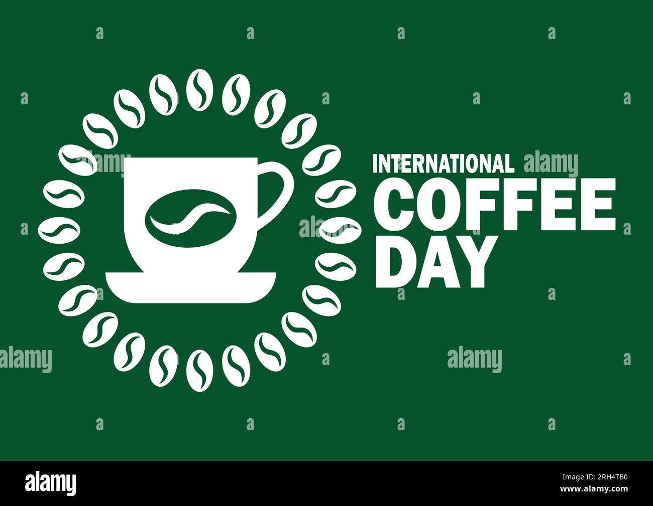 Journée internationale du café. Vector Illustration adapté pour carte de voeux, affiche et bannière Illustration de Vecteur