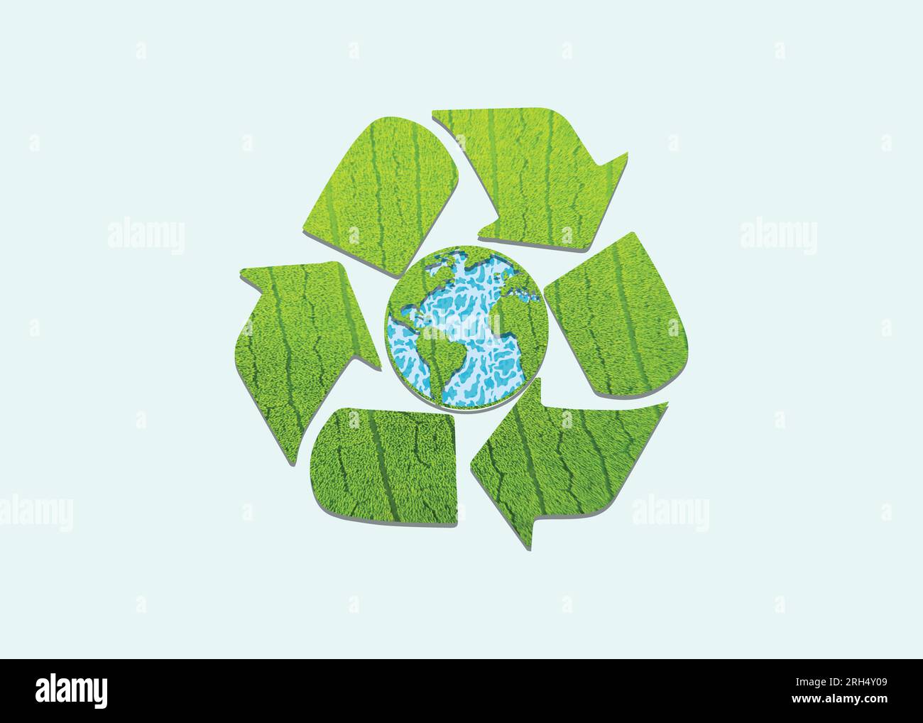 Concept de la Journée mondiale de l'environnement 2024. Concept d'écologie. Sauvez la planète. Restauration de l'écosystème 2024 concept de jour de l'environnement fond de feuille verte. Vecteur Illustration de Vecteur
