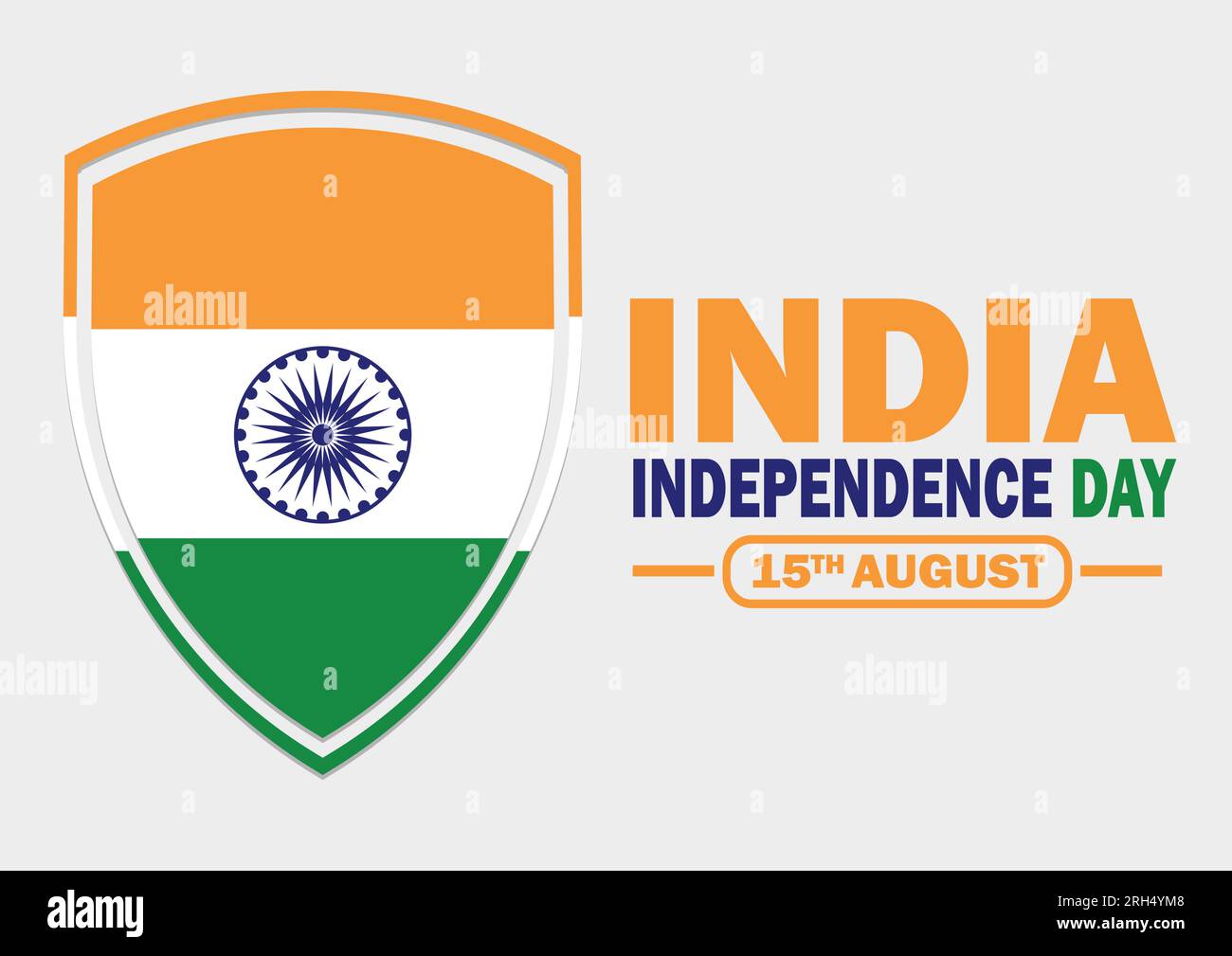 Illustration vectorielle créative pour le jour de l'indépendance indienne -15 août. Bouclier avec drapeau de l'Inde. Saluez l'Inde Illustration de Vecteur