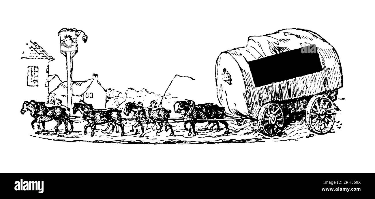 Wagons d'étages. Extrait du livre ' Stage-coach and Tavern Days ' par Earle, Alice Morse, 1851-1911 The Macmillan Company 1901 Banque D'Images