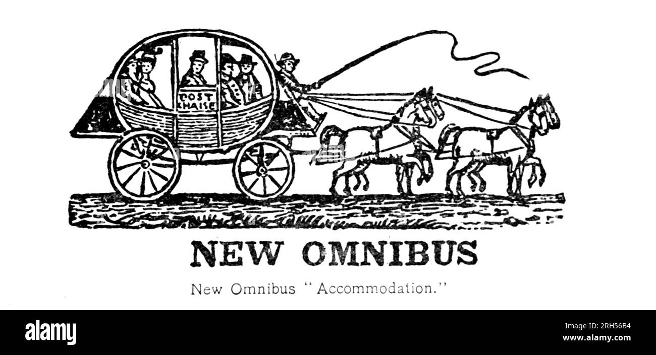 Nouvel omnibus du livre ' Stage-coach and Tavern Days ' par Earle, Alice Morse, 1851-1911 The Macmillan Company 1901 Banque D'Images