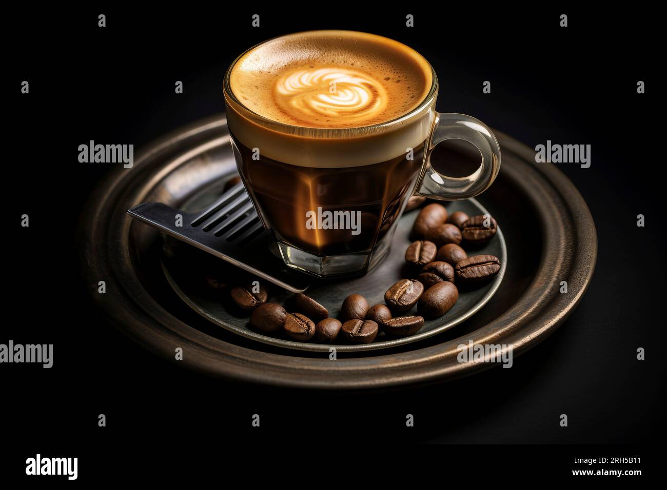 Un espresso magnifiquement préparé, servi dans une tasse traditionnelle,  capturant l'essence de la culture du café italien Photo Stock - Alamy