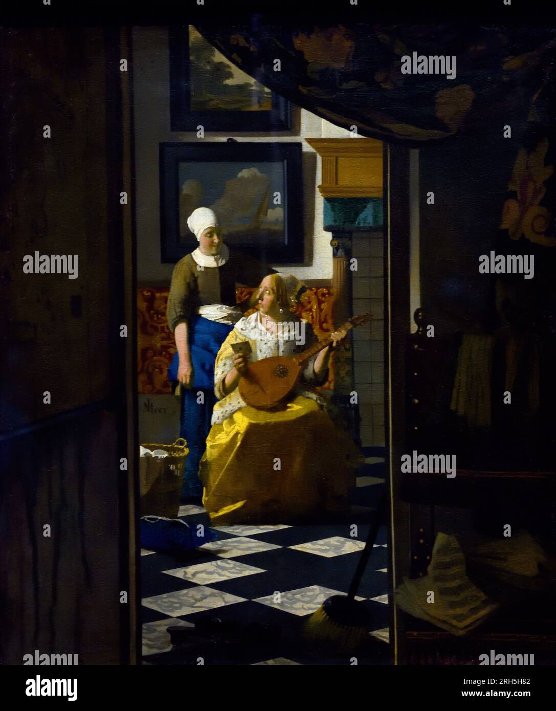 La lettre d'amour 1669 Johannes Vermeer Jan Vermeer 1632 ou 1675 Pays-Bas - néerlandais Banque D'Images