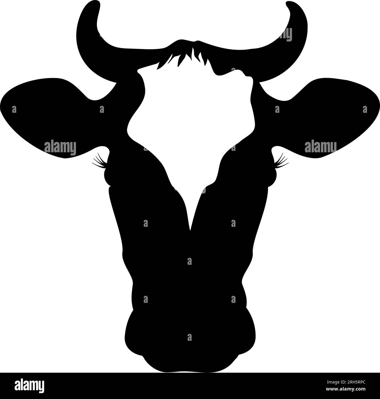 Symbole d'icône de silhouette de vache. Illustration vectorielle Illustration de Vecteur