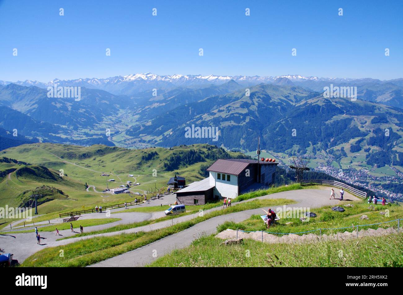 Vue panoramique de la corne de Kitzbuheler, Kitzbuhel, Autriche. Banque D'Images