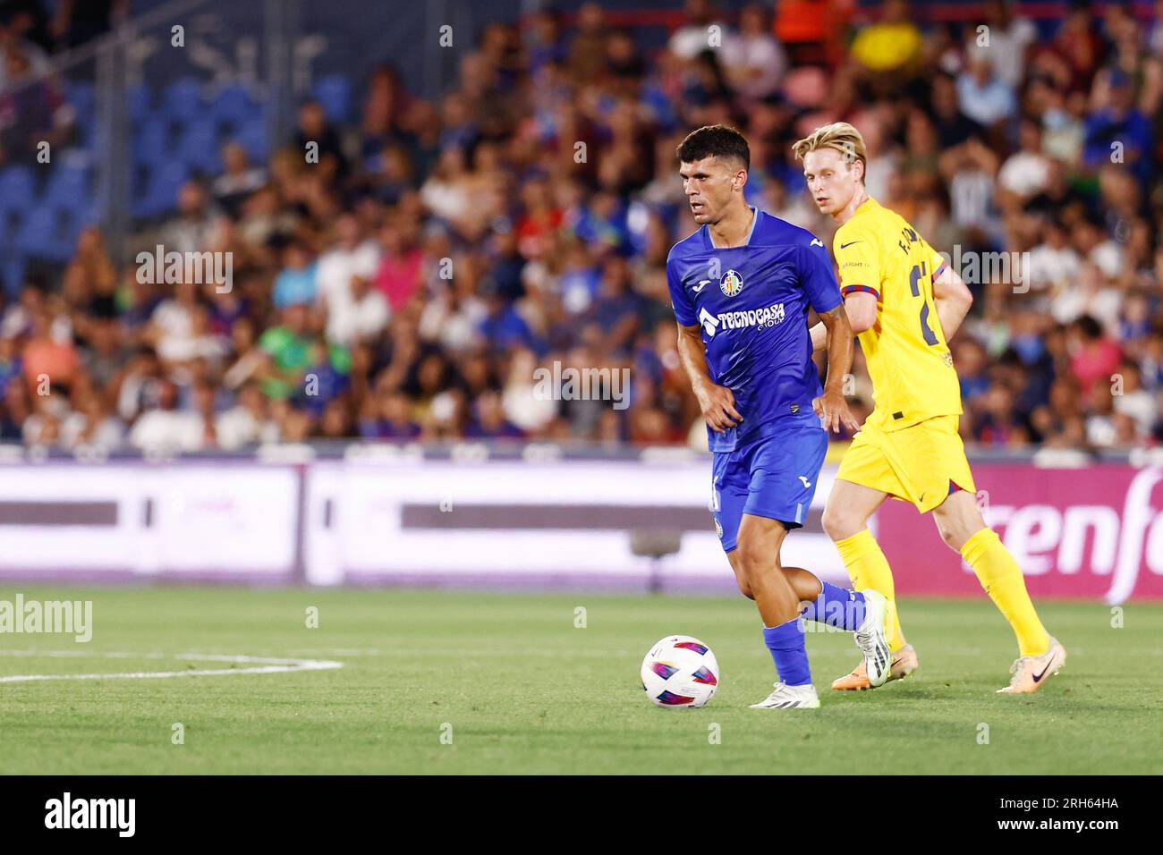 Carles ALENA de Getafe lors du match de football de championnat d'Espagne de la Liga entre Getafe CF et FC Barcelone le 13 août 2023 au stade Coliseum Alfonso Perez à Getafe, Madrid, Espagne Banque D'Images