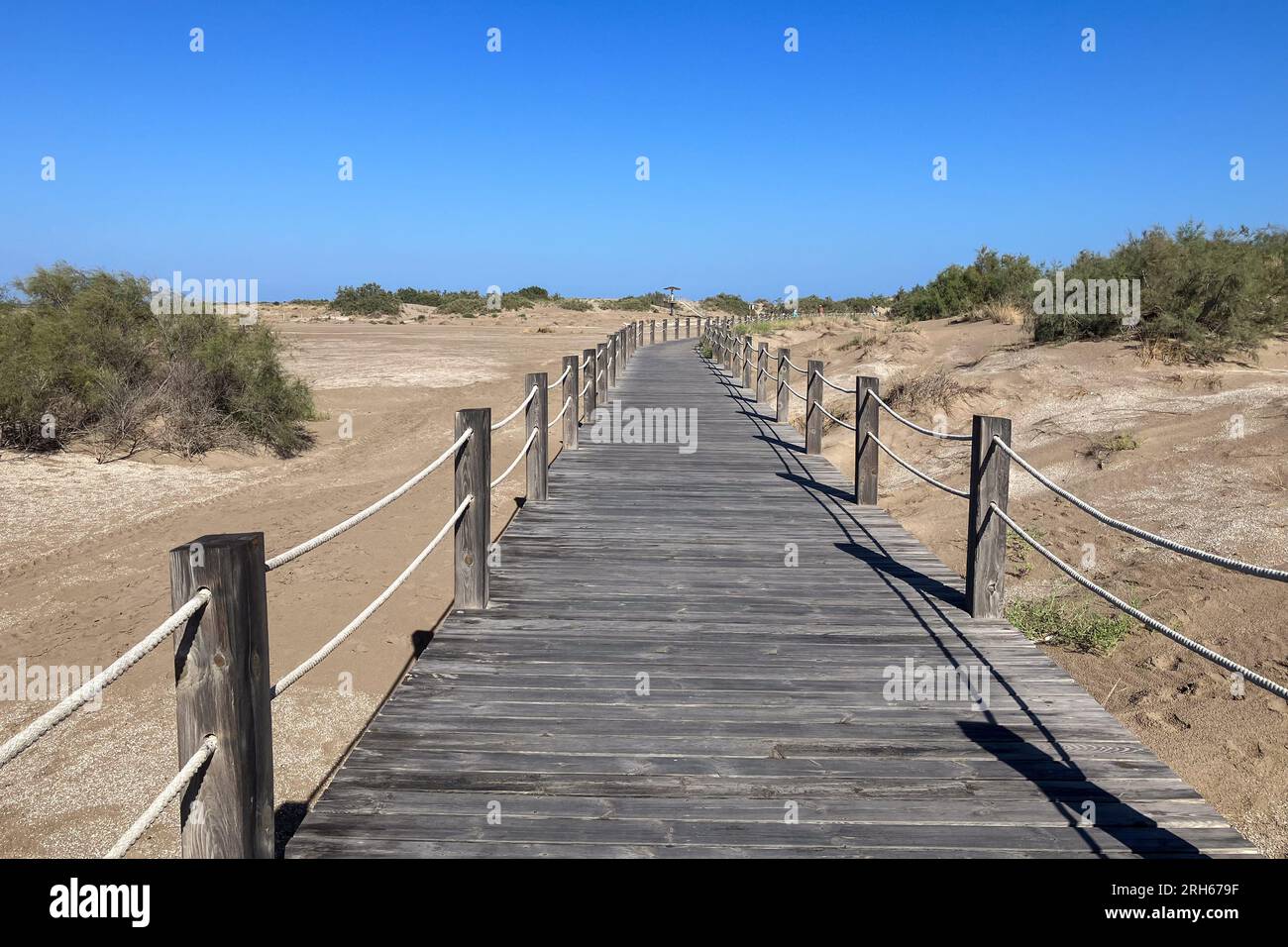 Plage de Ruimar dans le delta de l'Èbre, Tarragone, Espagne Banque D'Images