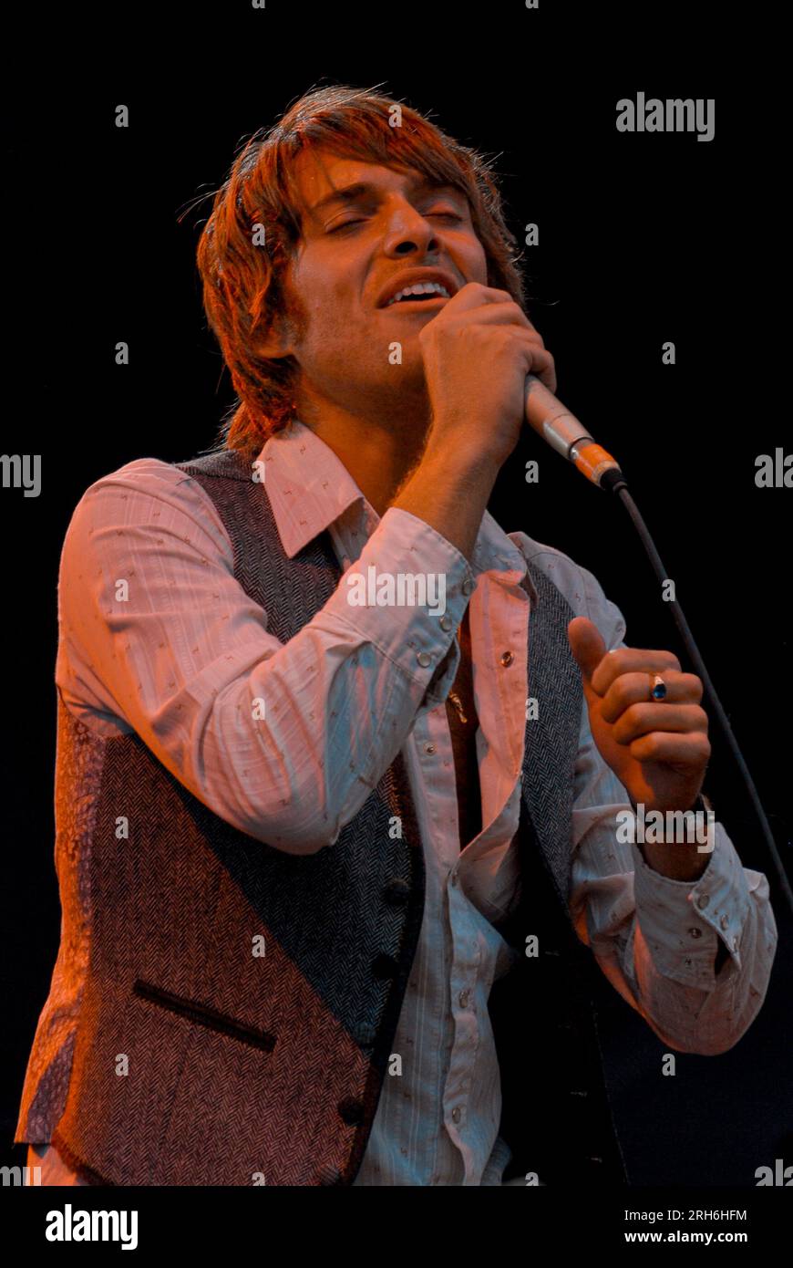 Paolo Nutini, V2009, Hylands Park, Chelmsford, Essex, Royaume-Uni - 23 août 2009 Banque D'Images