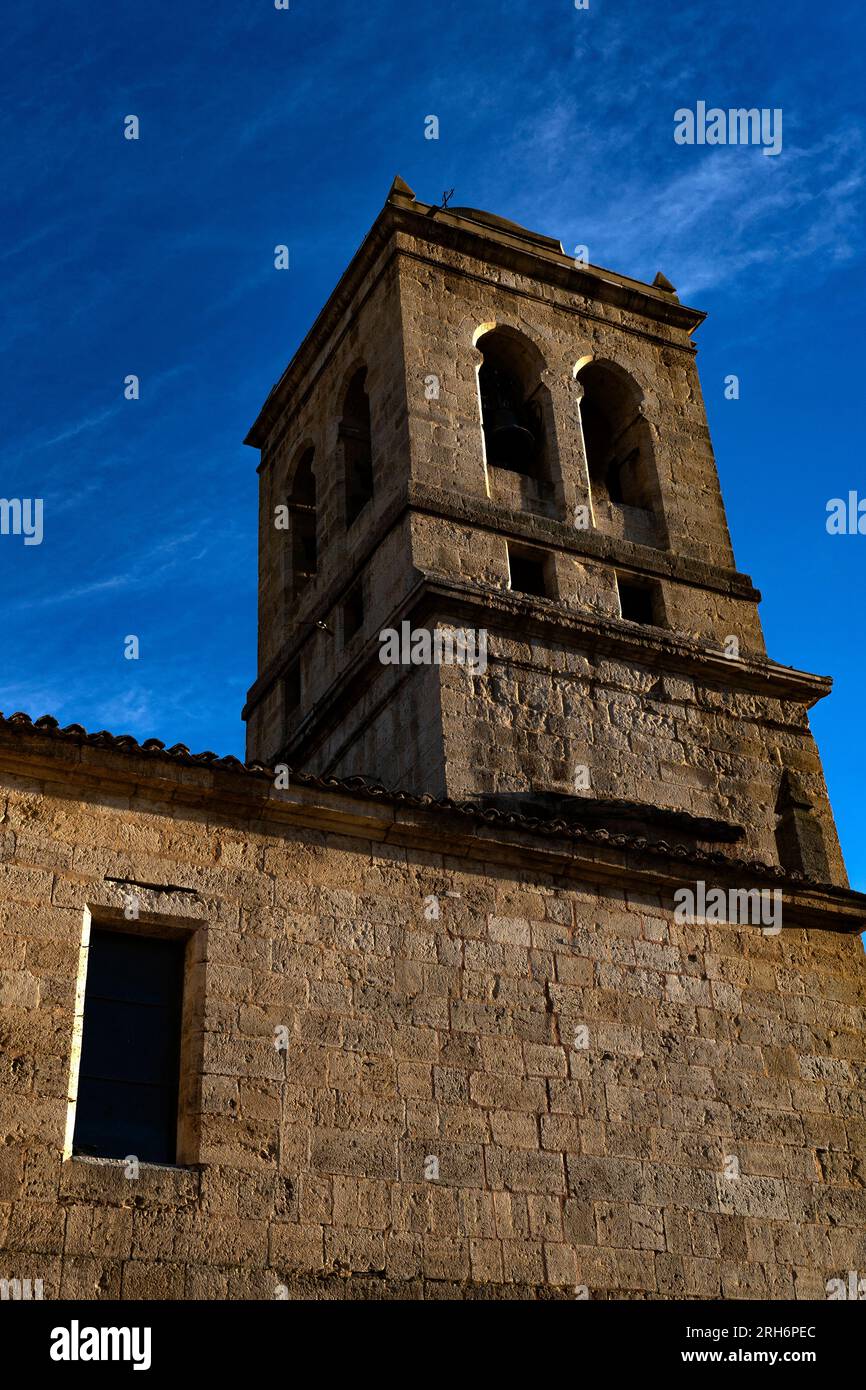 Iglesia parroquial de la Inmaculada Concepción, Hontanas Hontanas, Burgos, Castille-et-León, Espagne Banque D'Images