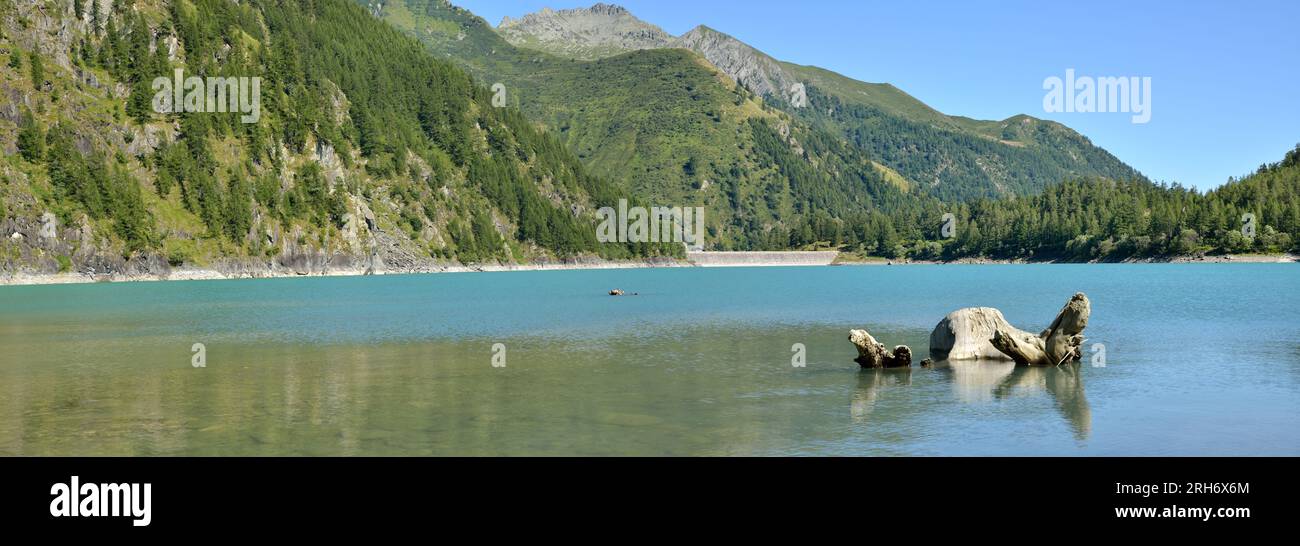 Lac de Cheggio, Verbano-Cusio-Ossola, Italie, Piémont Alpe dei Cavalli (barrage de Cheggio) Banque D'Images