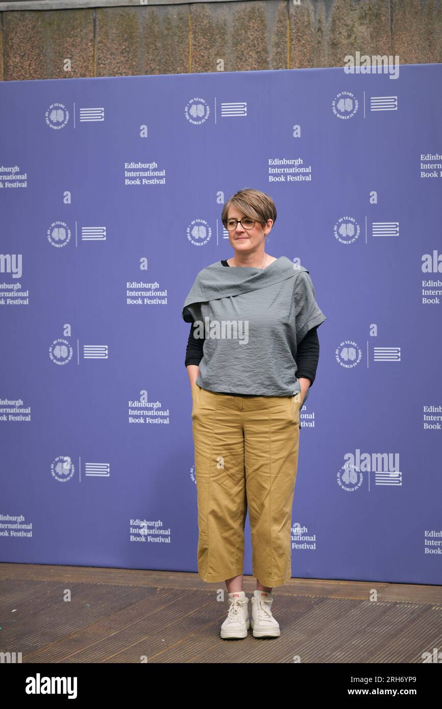 Édimbourg Écosse, Royaume-Uni 14 août 2023. Karine Polwart au Festival international du livre d'Édimbourg. crédit sst/alamy live news Banque D'Images
