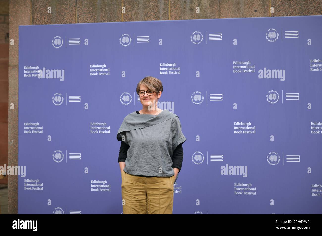 Édimbourg Écosse, Royaume-Uni 14 août 2023. Karine Polwart au Festival international du livre d'Édimbourg. crédit sst/alamy live news Banque D'Images