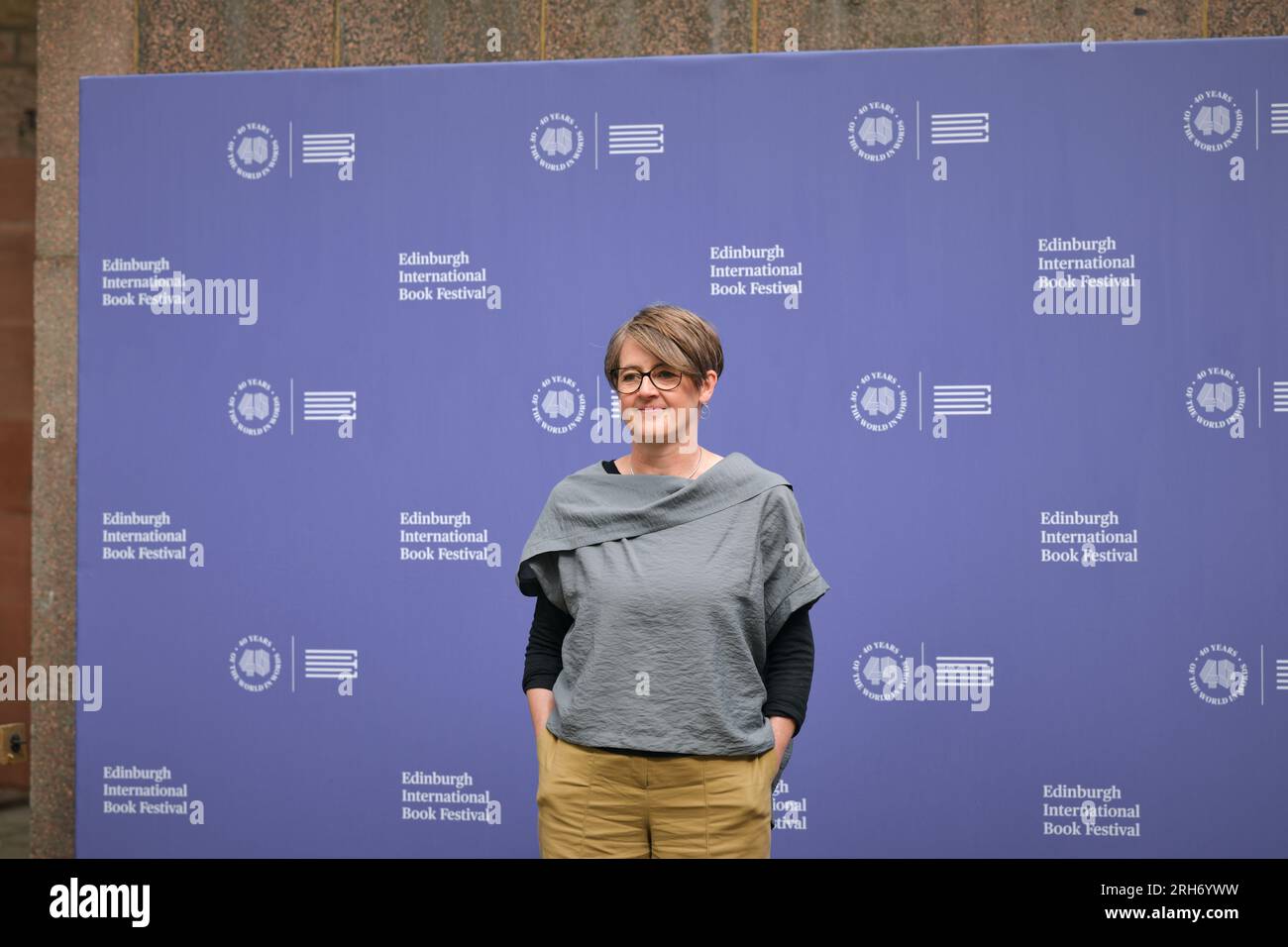 Édimbourg Écosse, Royaume-Uni 14 août 2023. Karine Polwart au Festival international du livre d'Édimbourg. crédit sst/alamy live news Banque D'Images