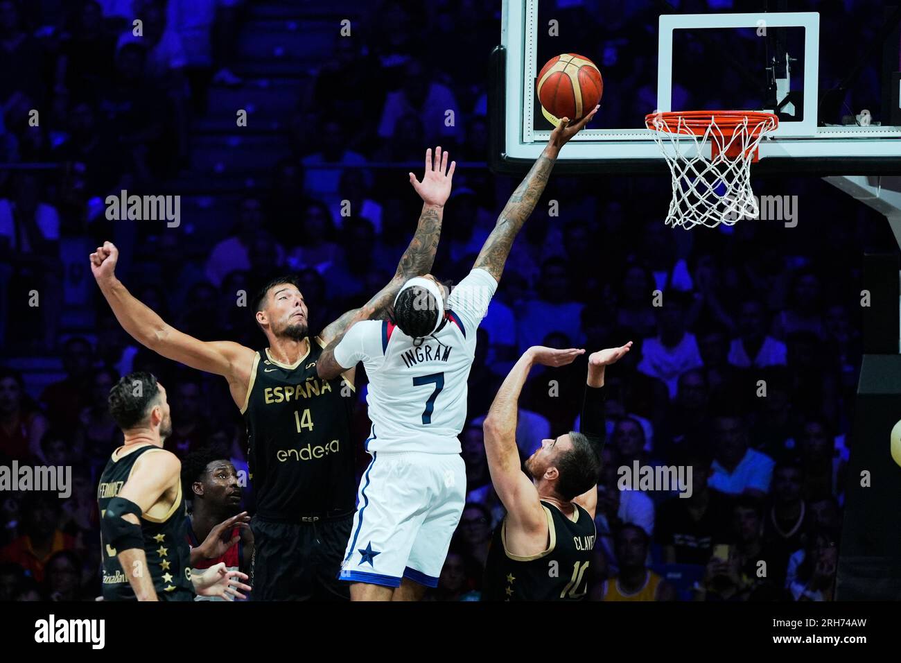 Brandon Ingram des États-Unis lors du tournoi de la ville de Malaga pour le Centenaire de la FEB, match amical de basket-ball entre l'Espagne et les États-Unis le 13 août 2023 au Palacio de Deportes Jose Maria Martin Carpena à Malaga, Espagne Banque D'Images