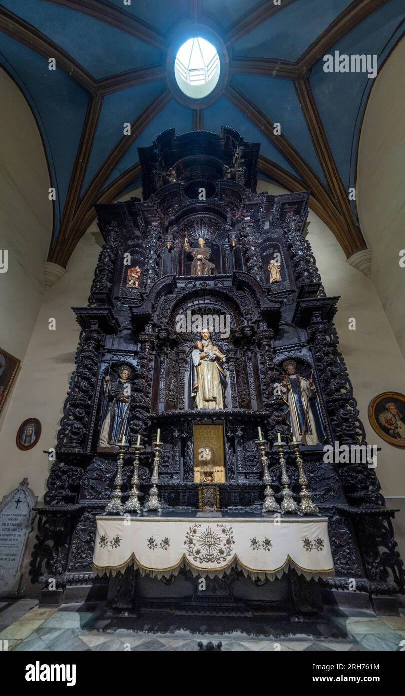 Chapelle Sainte Rose de Lima, cathédrale de Lima, Pérou Banque D'Images