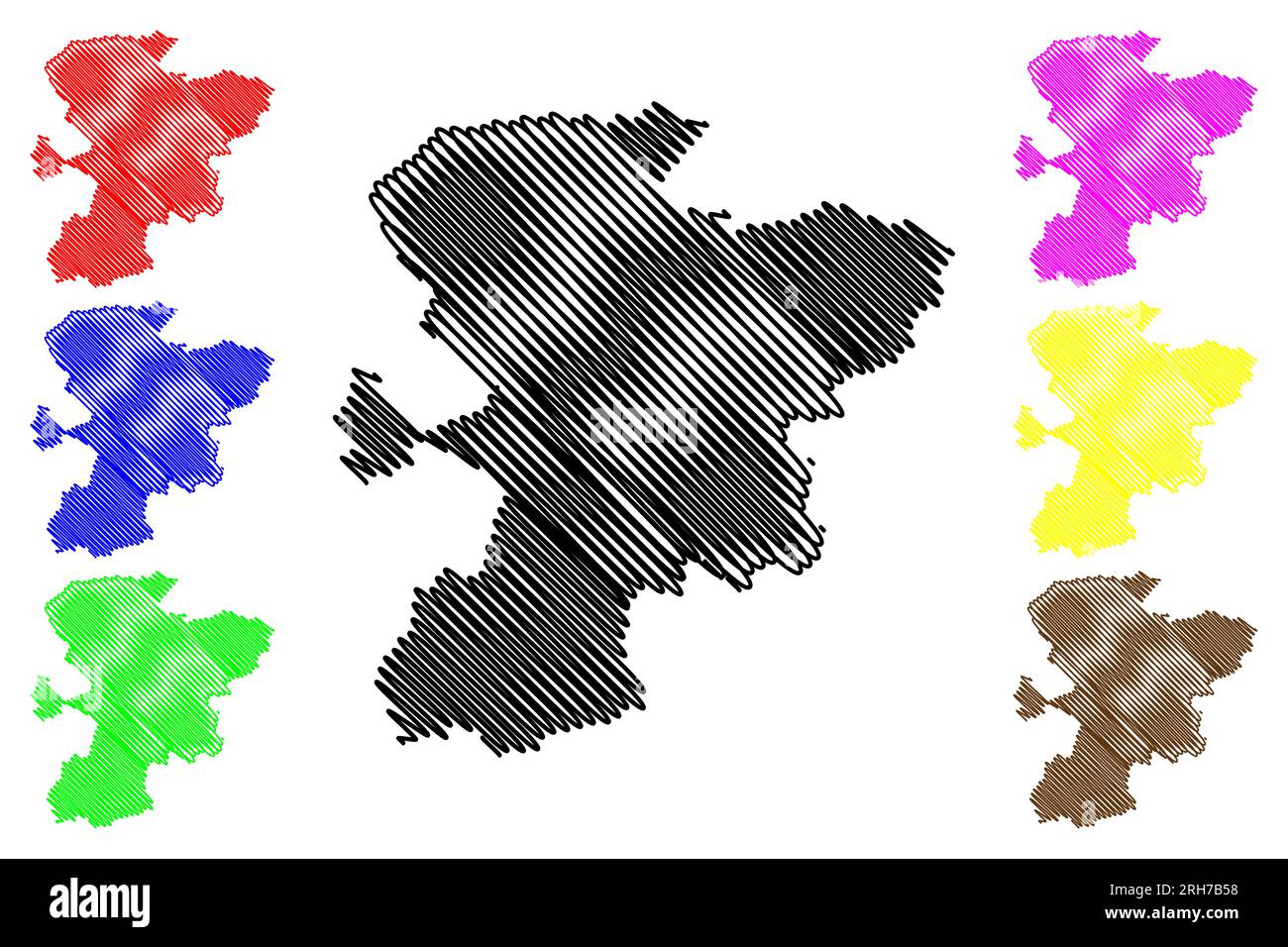 Suffolk Ouest zone non métropolitaine (Royaume-Uni de Grande-Bretagne et d'Irlande du Nord, comté cérémonial Suffolk, Angleterre) carte vecteur illustrat Illustration de Vecteur