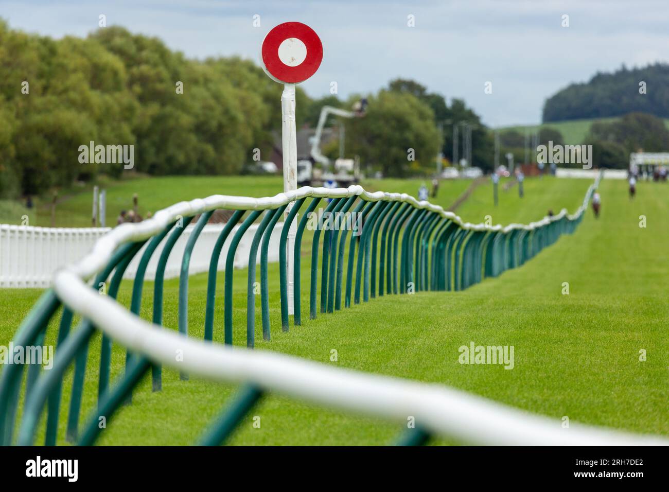 Ayr Racecourse rails, Ayr, Écosse Banque D'Images
