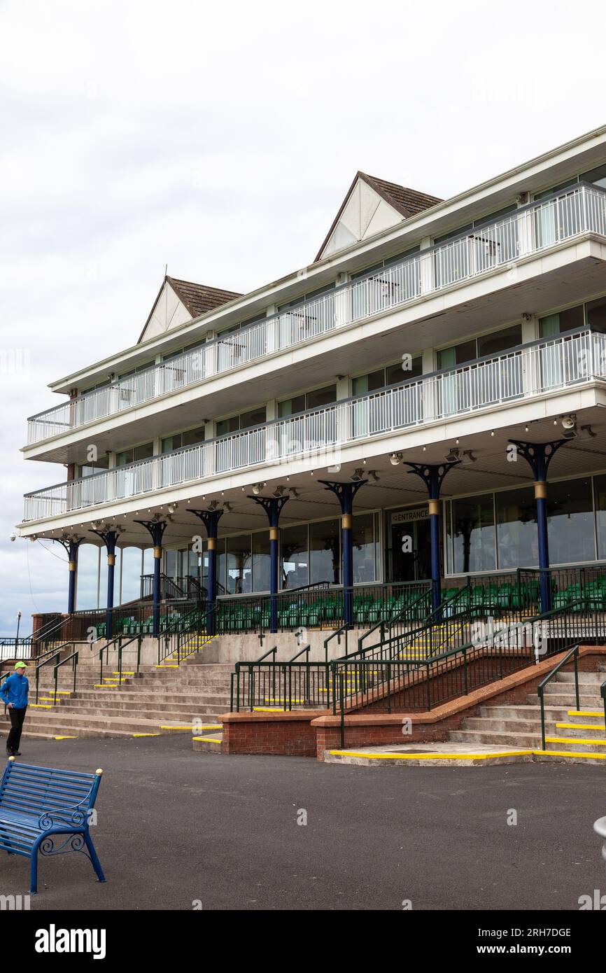 Tribune de l'hippodrome d'Ayr Banque D'Images