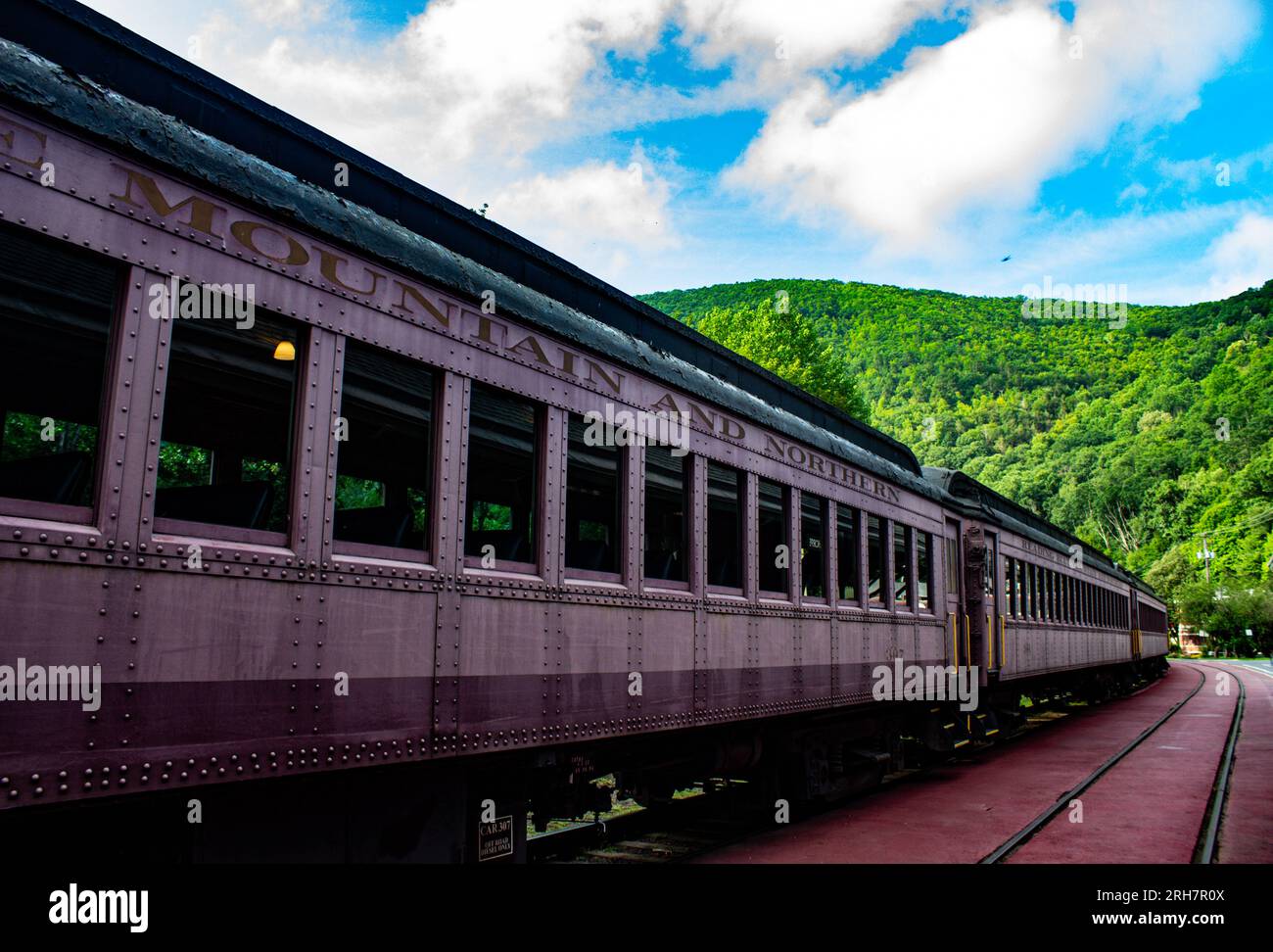 Jim Thorpe, PA - 5 août 2023 : train à vélo sur les montagnes Pocono, prêt à rouler Banque D'Images