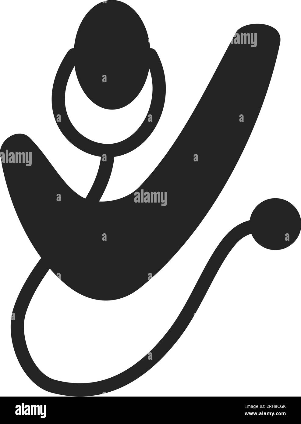 Modèle de logo médecin isolé. Identité de marque. Icône graphique vectoriel abstrait Illustration de Vecteur