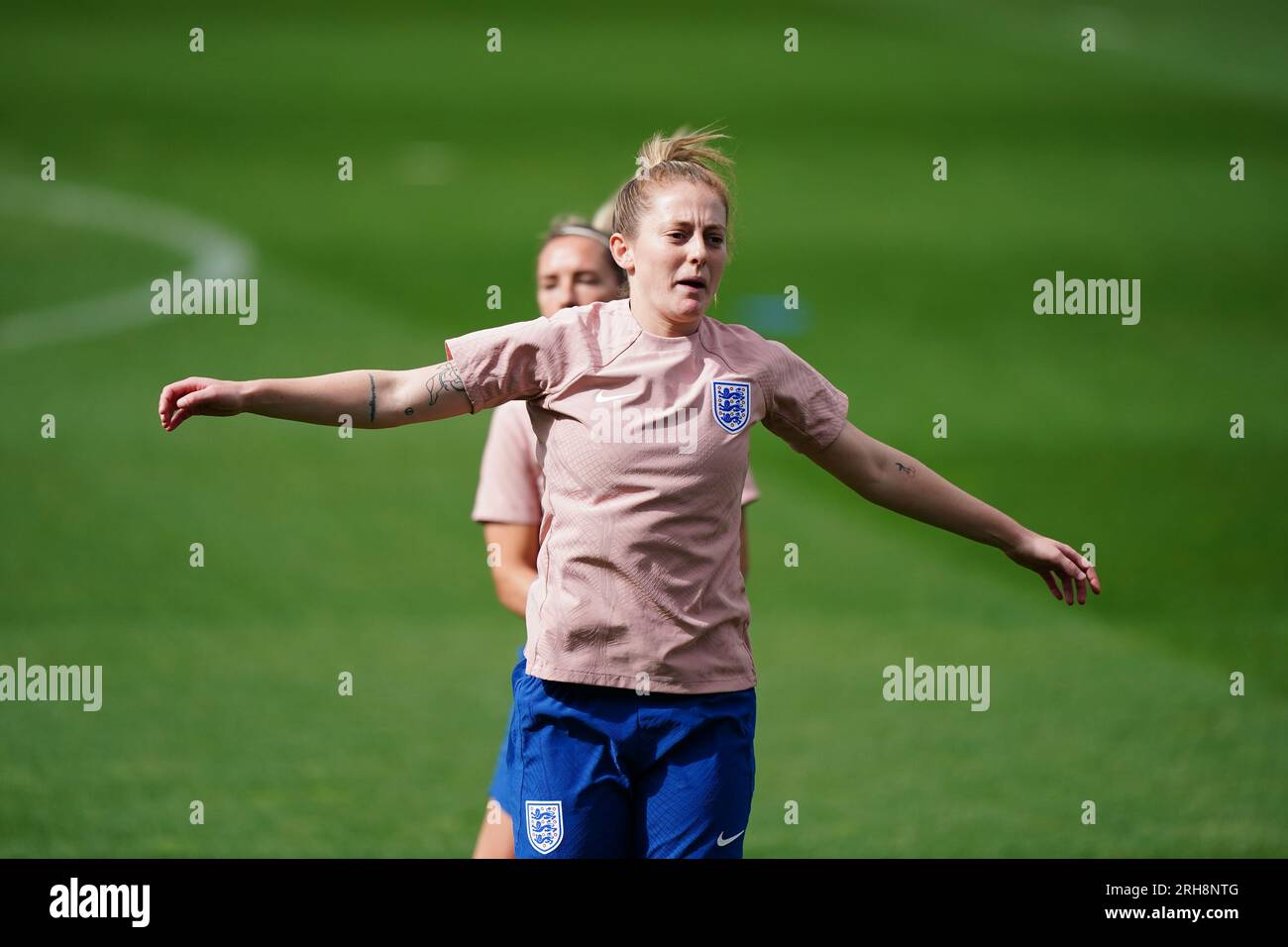 L'anglaise Keira Walsh en action lors de la séance d'entraînement au Central Coast Stadium, Gosford, Australie. Date de la photo : mardi 15 août 2023. Banque D'Images