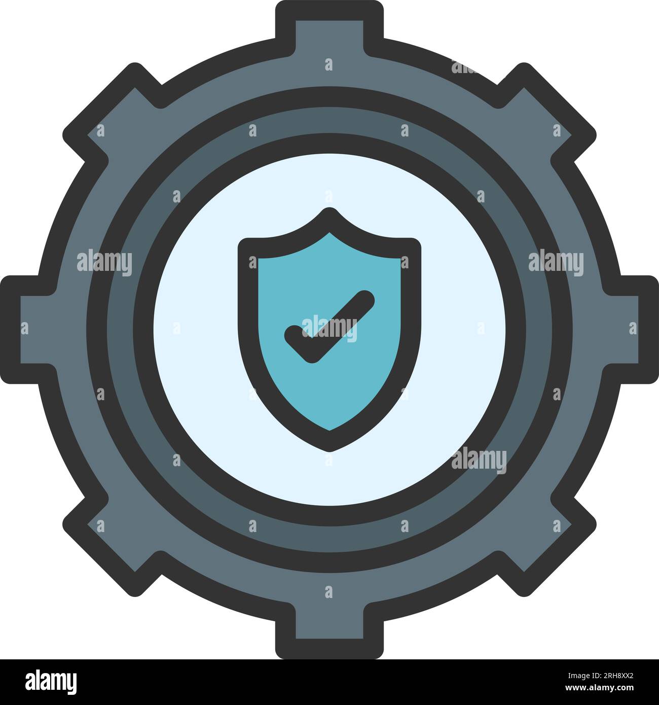 Image de l'icône Paramètres de sécurité. Illustration de Vecteur