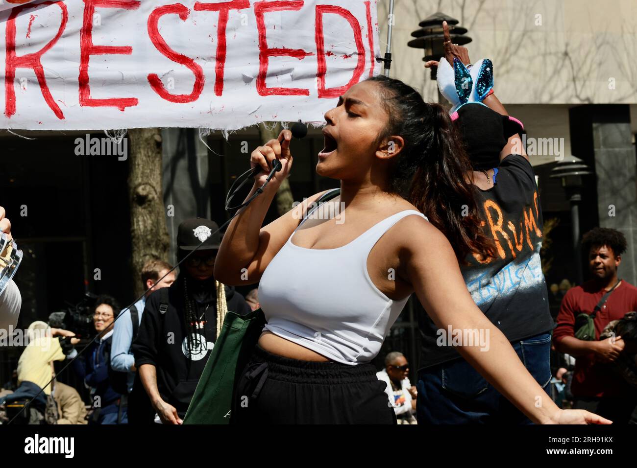Manifestation anti-Trump à New York 4/4/23 #2 Banque D'Images