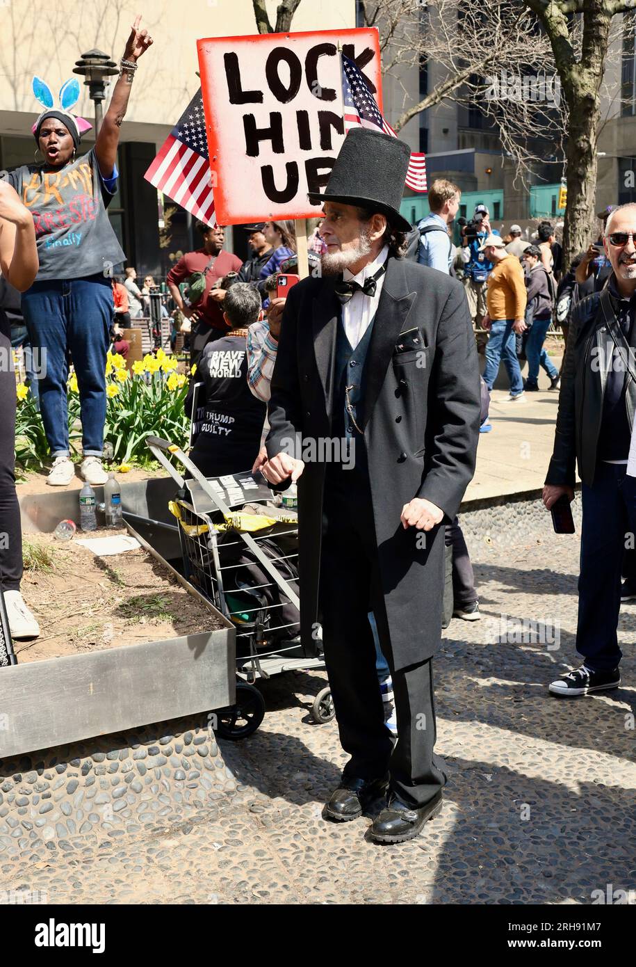 Manifestation anti-Trump à New York 4/4/23 #2 Banque D'Images