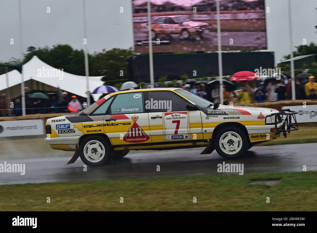 Stiq Blomqvist, Audi 200 Quattro Safari, 50 ans de WRC, Championnat du monde des rallyes, Une sélection des voitures WRC les plus belles et les plus réussies au monde, cov Banque D'Images