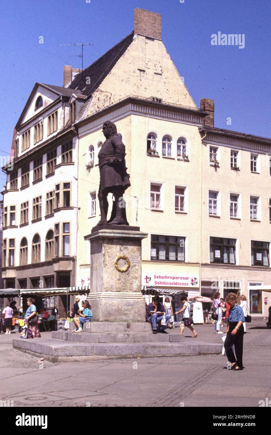 Statue de George Friedrich Handel à Halle en 1993 Banque D'Images