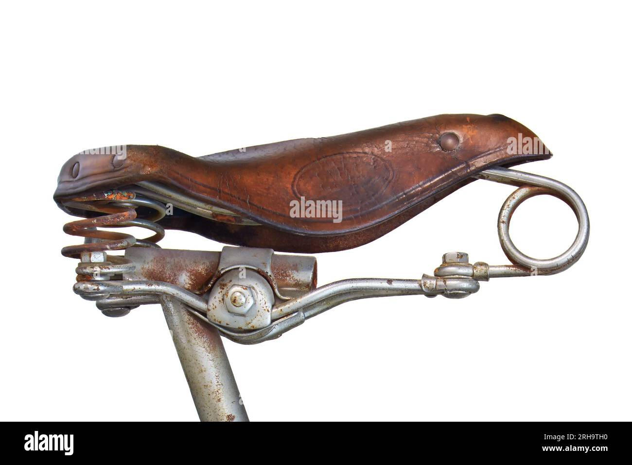 Siege enfant pour vélo vintage en skaï Marron Cuir/Métal - Vendu
