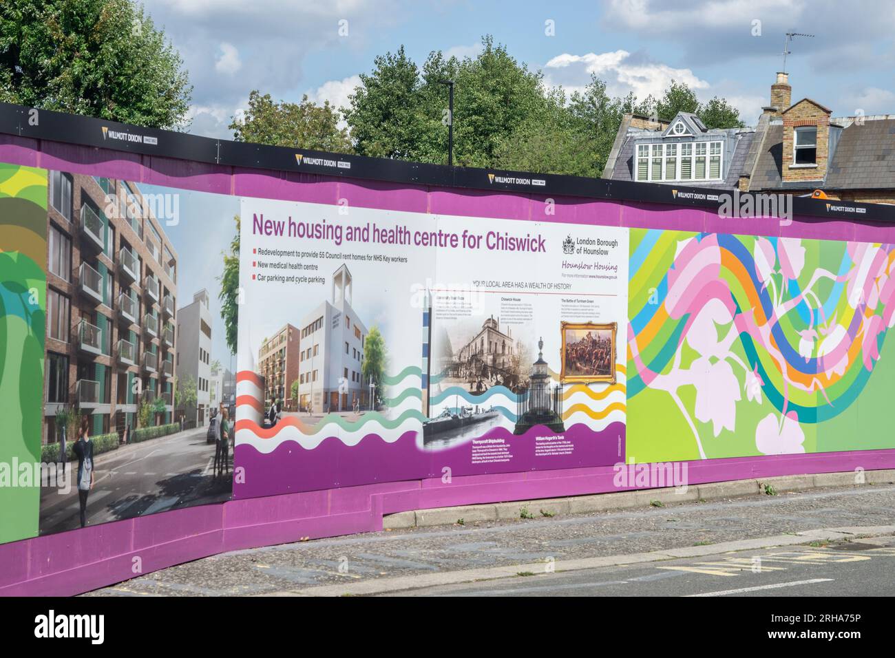 Maisons abordables en construction à Chiswick, West London. Banque D'Images