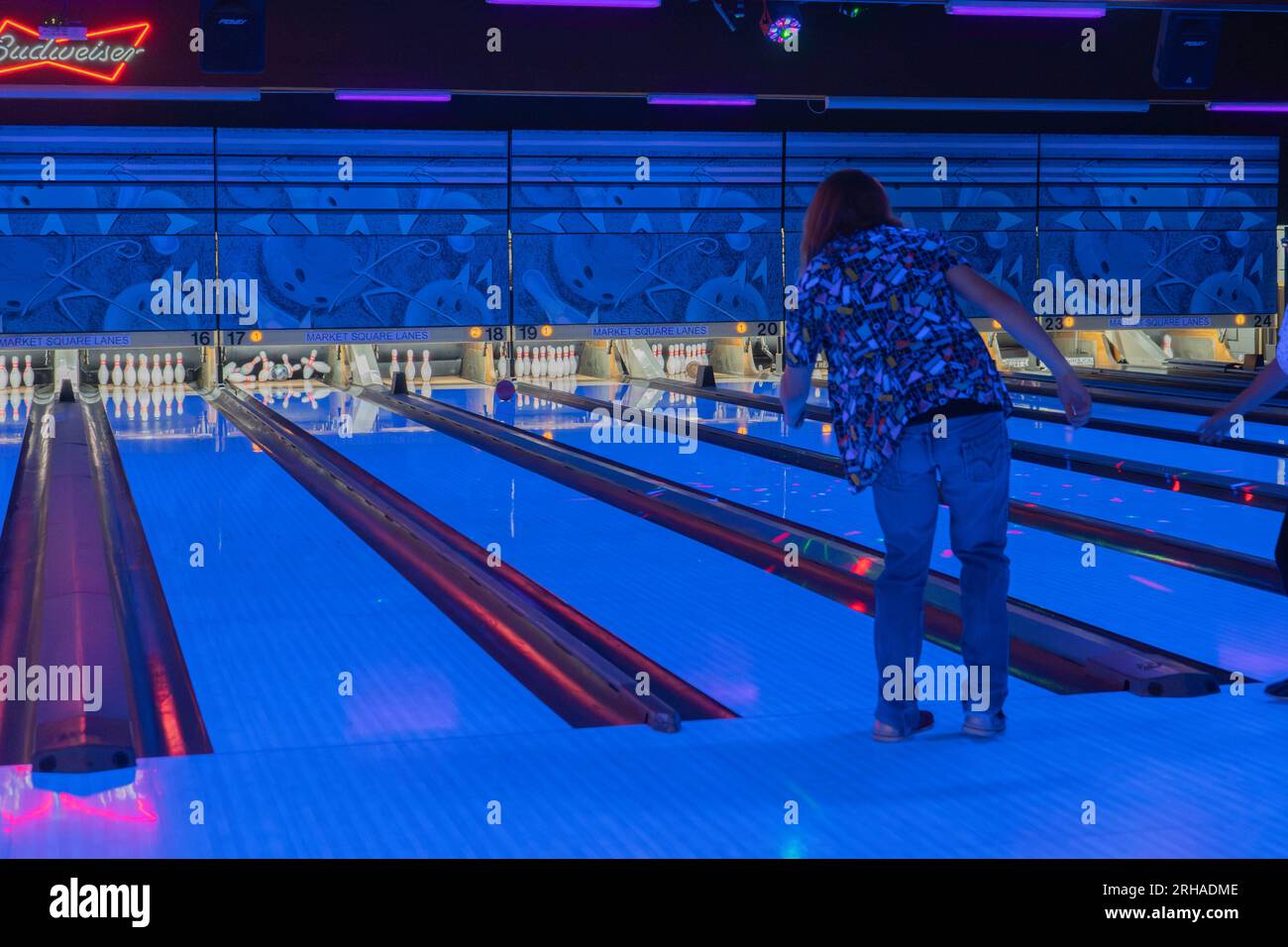 Bowler obtenir Une grève Banque D'Images
