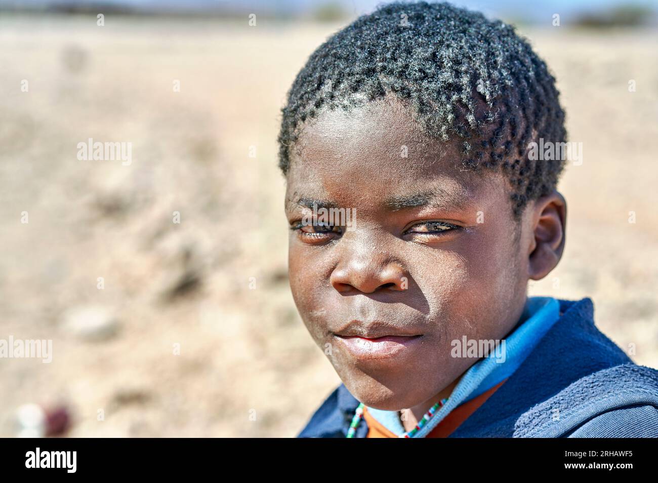 Namibie. Enfants dans Palmwag Kunene région Damaraland Banque D'Images