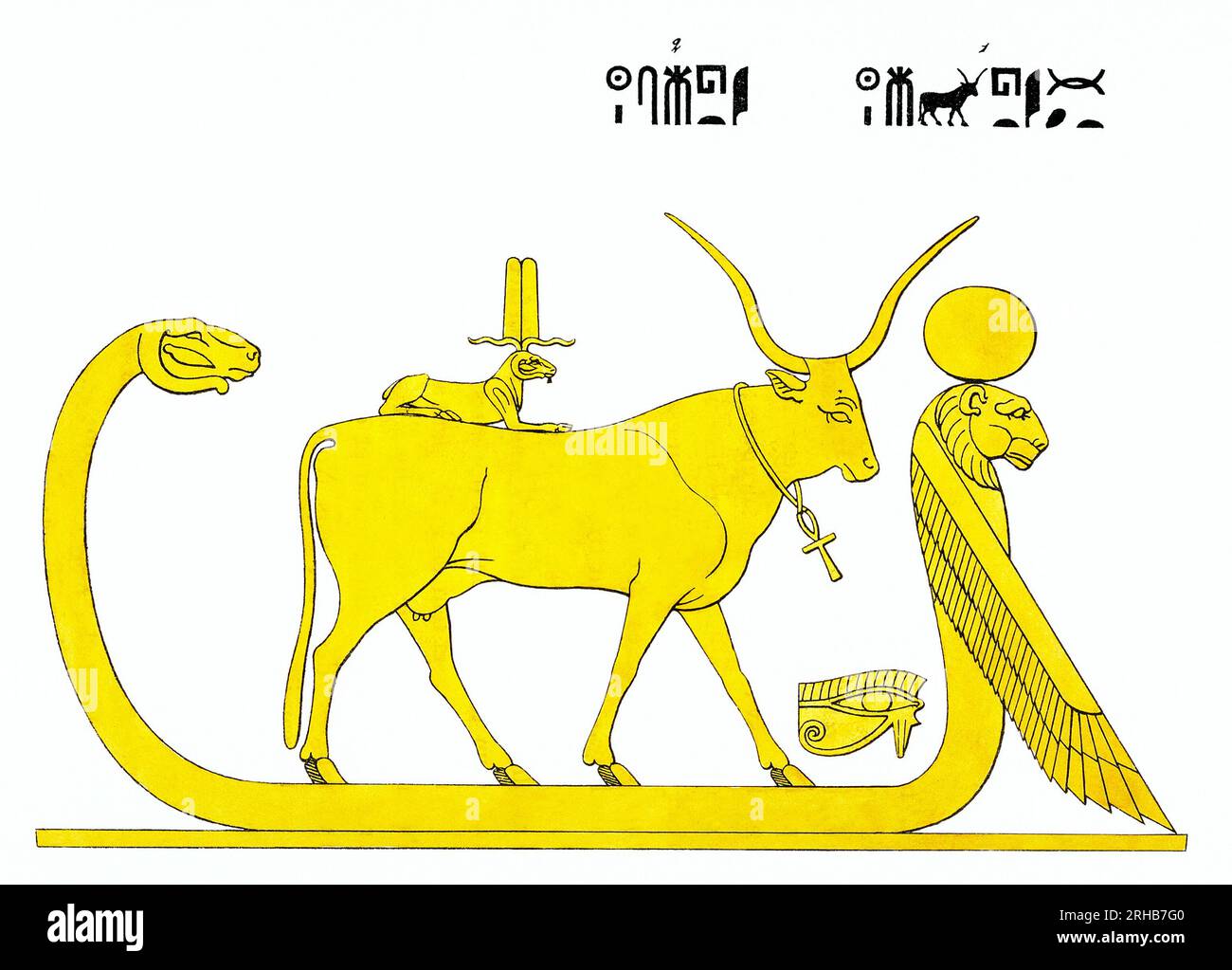 Egypte ancienne egypte dieux égyptiens dieu apis taureau Banque d ...