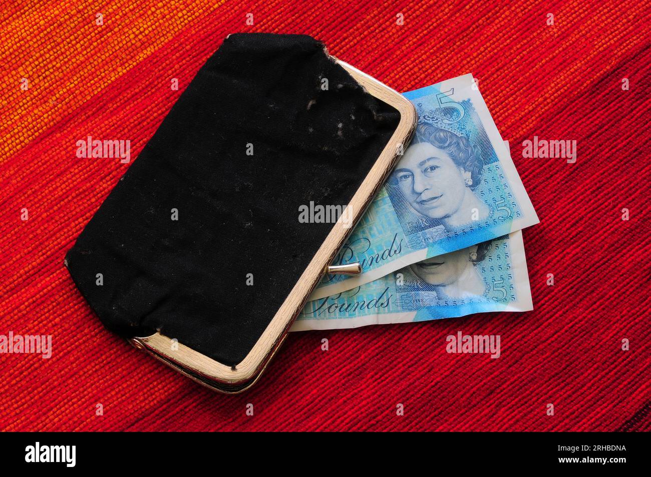 mesdames shabby sac à main et argent, sterling Banque D'Images